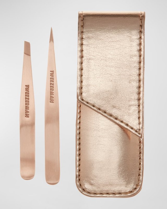 Petite Rose Gold Tweezer Set